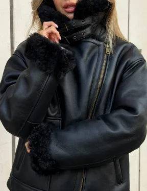 Дубленка авиатор зимняя