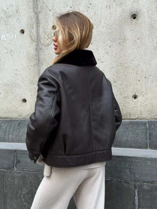 Куртка - дубленка женская