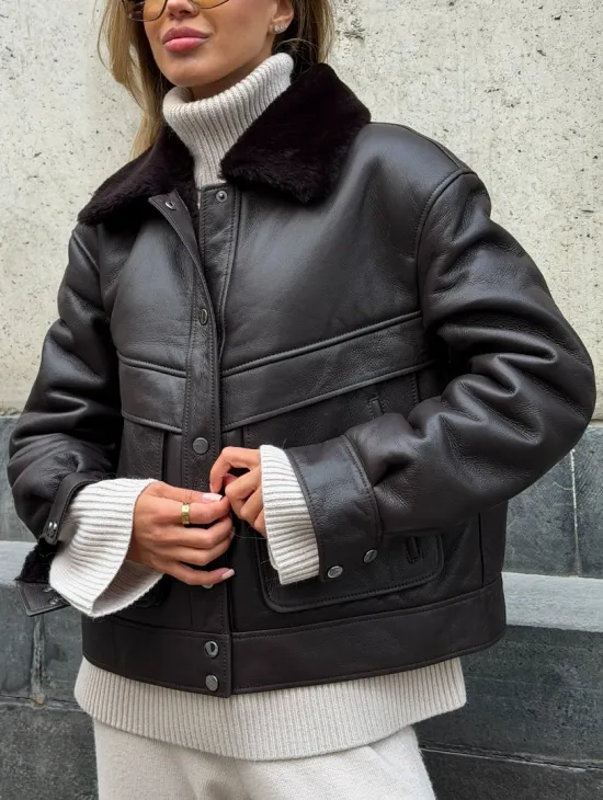 Куртка - дубленка женская