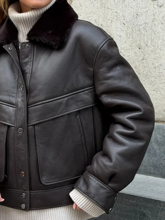 Куртка - дубленка женская