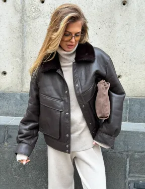 Куртка - дубленка женская