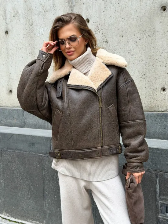 Дубленка - пилот женская