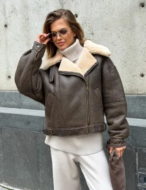 Дубленка - пилот женская