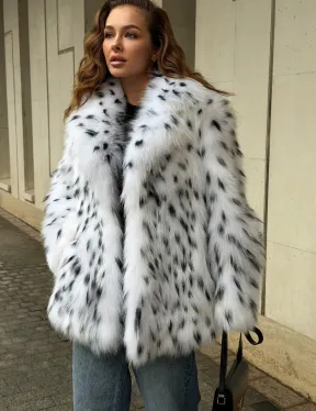 Шуба под рысь белая
