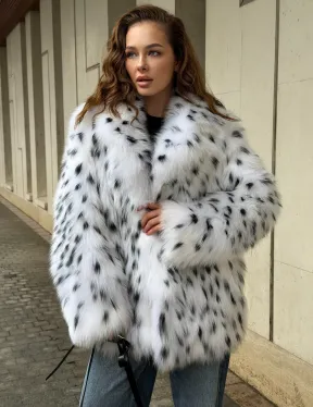 Шуба под рысь белая