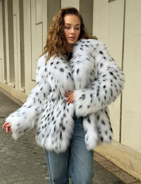 Шуба под рысь белая