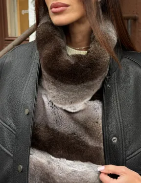 Манишка из кролика рекс под шиншиллу