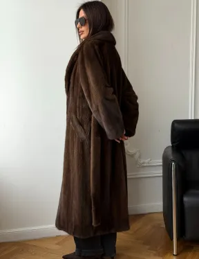 Норковое пальто - воротник шаль