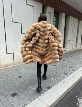 Шуба из лесной куницы