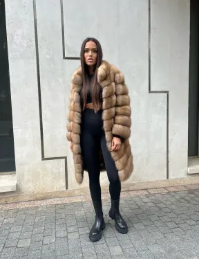 Шуба из лесной куницы