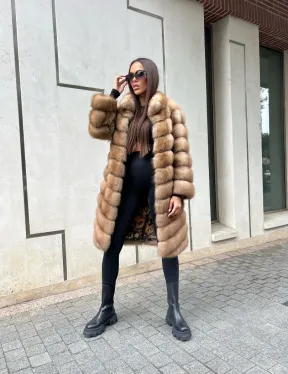 Шуба из лесной куницы