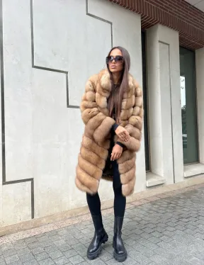 Шуба из лесной куницы