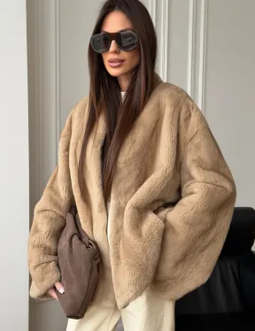 Норковый жакет (бежевый)