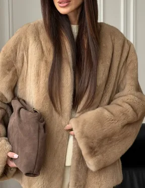 Норковый жакет (бежевый)