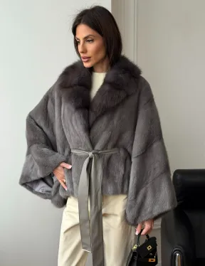 Короткий норковый полушубок - летучка