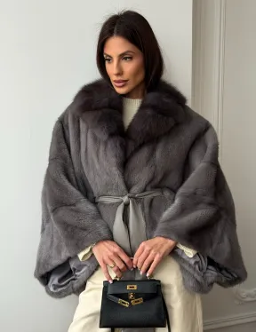 Короткий норковый полушубок - летучка