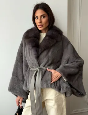 Короткий норковый полушубок - летучка