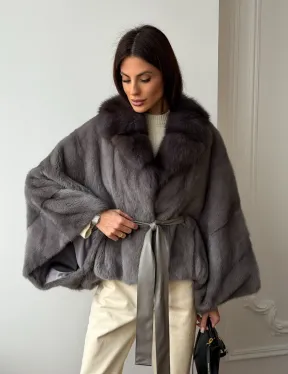 Короткий норковый полушубок - летучка