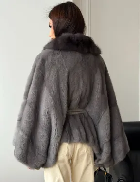 Короткий норковый полушубок - летучка