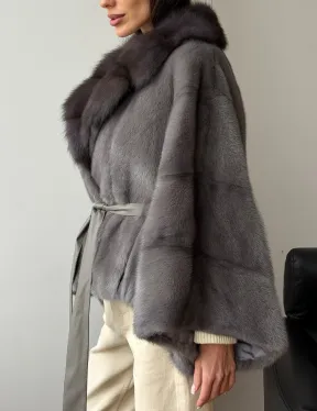 Короткий норковый полушубок - летучка