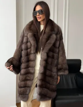 Шуба из баргузинского соболя - оверсайз
