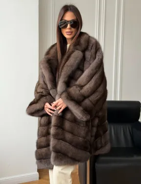 Шуба из баргузинского соболя - оверсайз