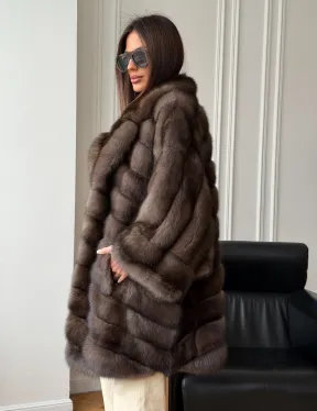 Шуба из баргузинского соболя - оверсайз