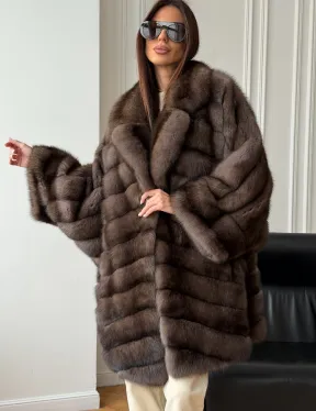 Шуба из баргузинского соболя - оверсайз