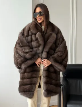 Шуба из баргузинского соболя - оверсайз