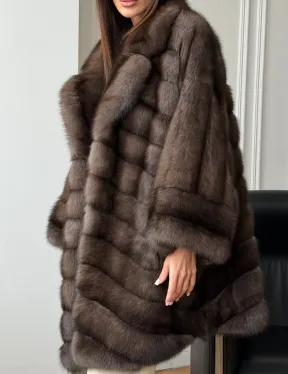 Шуба из баргузинского соболя - оверсайз