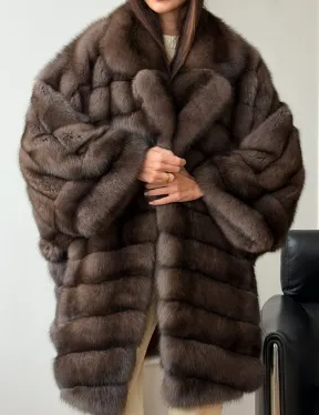 Шуба из баргузинского соболя - оверсайз