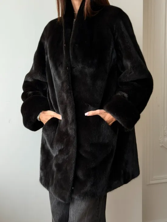 Жакет из аукционной норки Kopenhagen Fur - Dark brown