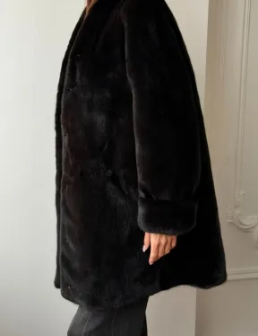 Жакет из аукционной норки Kopenhagen Fur - Dark brown
