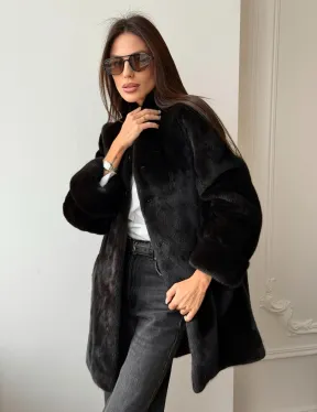 Жакет из аукционной норки Kopenhagen Fur - Dark brown