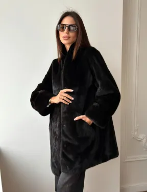 Жакет из аукционной норки Kopenhagen Fur - Dark brown