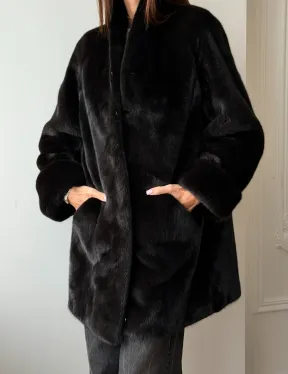 Жакет из аукционной норки Kopenhagen Fur - Dark brown