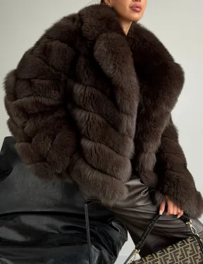 Шуба под соболь - рукава косички