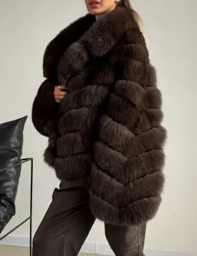 Шуба под соболь - рукава косички