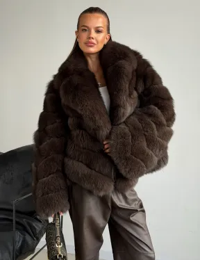 Шуба под соболь - рукава косички