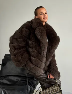 Шуба под соболь - рукава косички