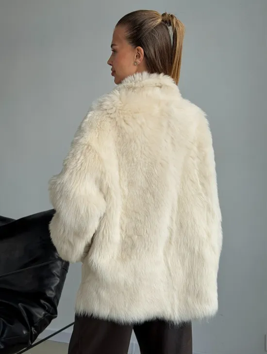 Двухсторонняя дубленка из меха тосканы