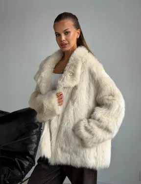 Двухсторонняя дубленка из меха тосканы