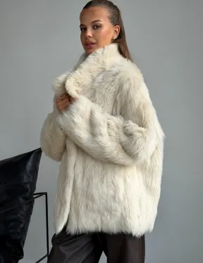 Двухсторонняя дубленка из меха тосканы