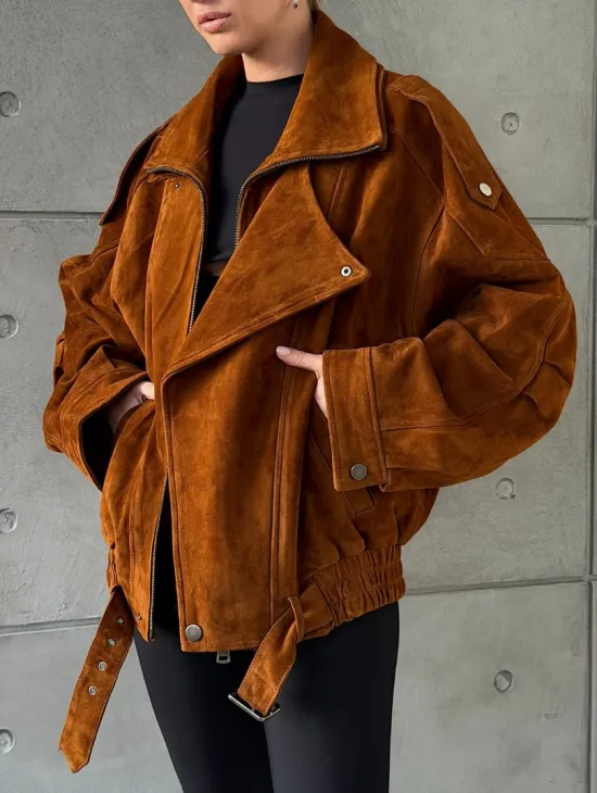 Замшевая куртка-косуха