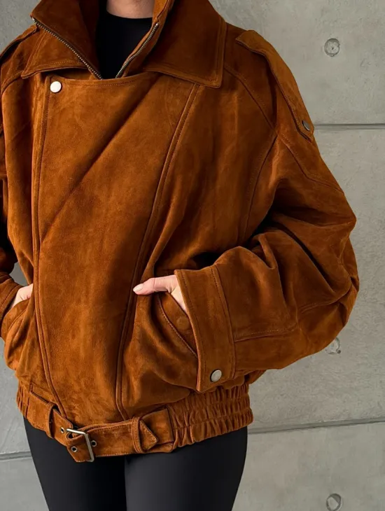 Замшевая куртка-косуха