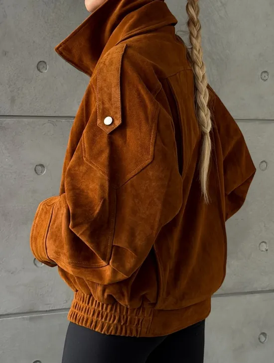 Замшевая куртка-косуха