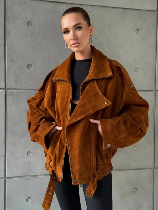 Замшевая куртка-косуха