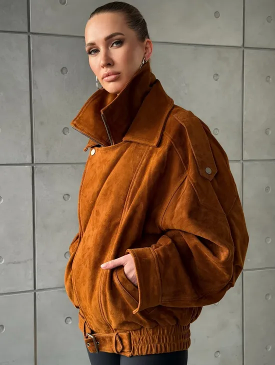 Замшевая куртка-косуха