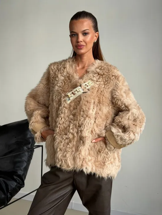 Короткая куртка из овчины