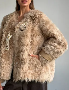 Короткая куртка из овчины